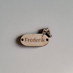 Trbordkort m. glas motiv