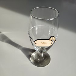 Trbordkort m. glas motiv